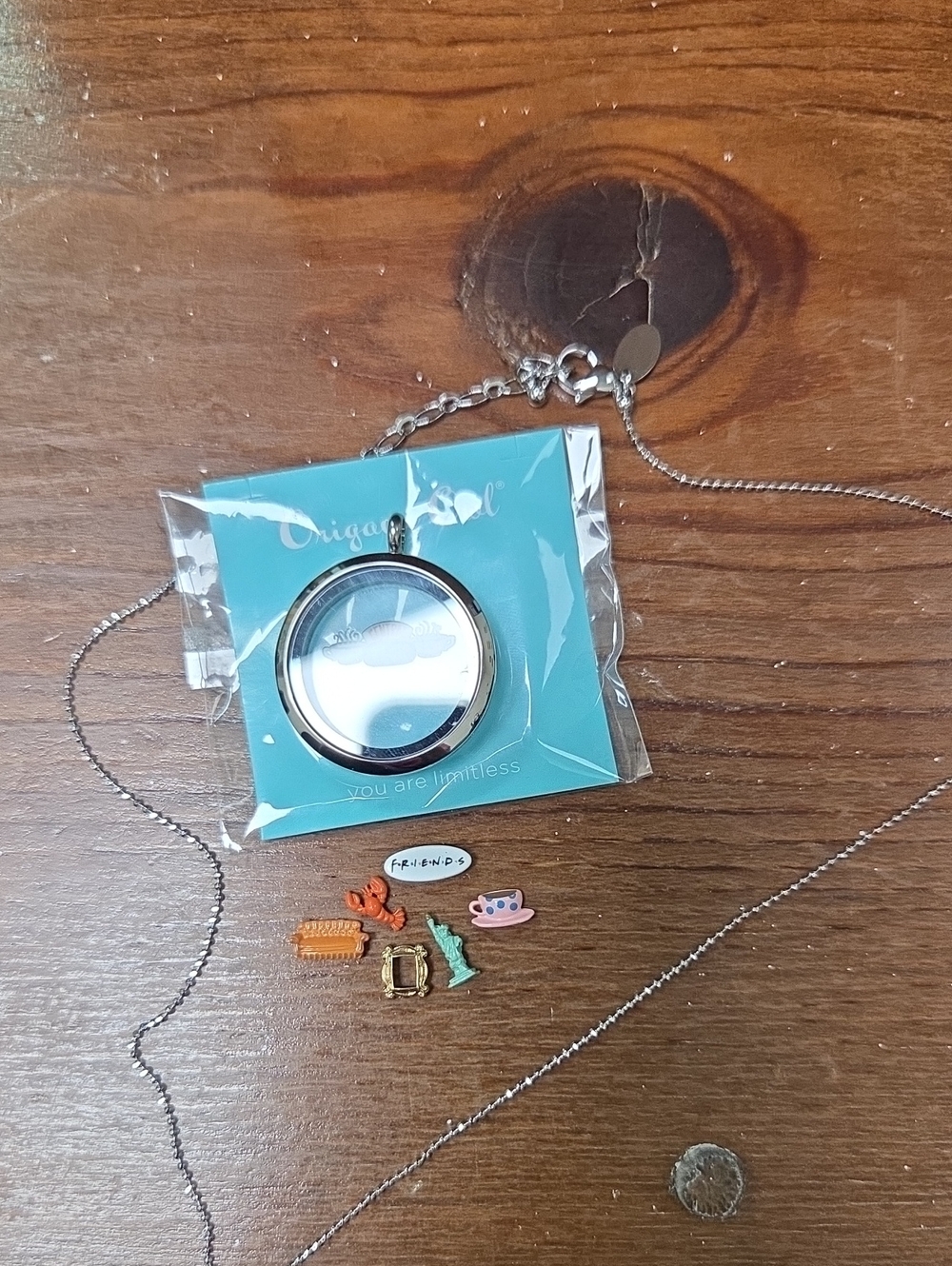 Origami Owl Large Silver Hinged L. L. - F*R*I*E*N*D*S Themed